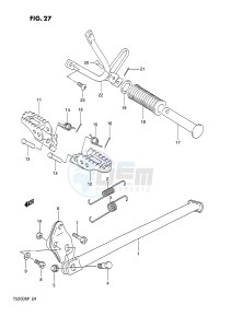 TS200R (E4) drawing STAND - FOOTREST