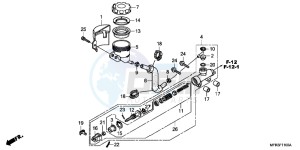 VT1300CXAC drawing REAR BRAKE MASTER CYLINDER