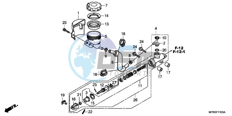 REAR BRAKE MASTER CYLINDER