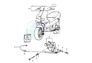 Runner VX-VXR 125-180 125 drawing Front brake caliper