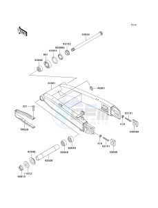 ZX 600 J [NINJA ZX-6R] (J1-J3) [NINJA ZX-6R] drawing SWINGARM