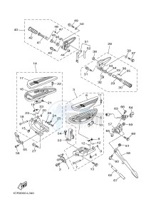 XV1900A MIDNIGHT STAR (1CR3) drawing STAND & FOOTREST