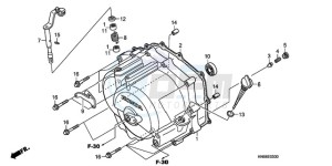 TRX250X9 Australia - (U) drawing FRONT CRANKCASE COVER