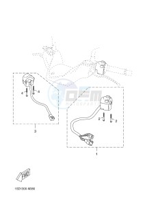 YP250R X-MAX 250 (2DL4 2DL4 2DL4) drawing HANDLE SWITCH & LEVER