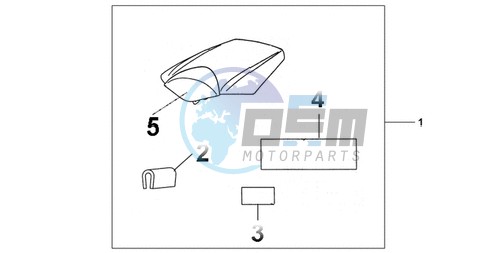 REAR SEAT COWL GRAPHITE BLACK