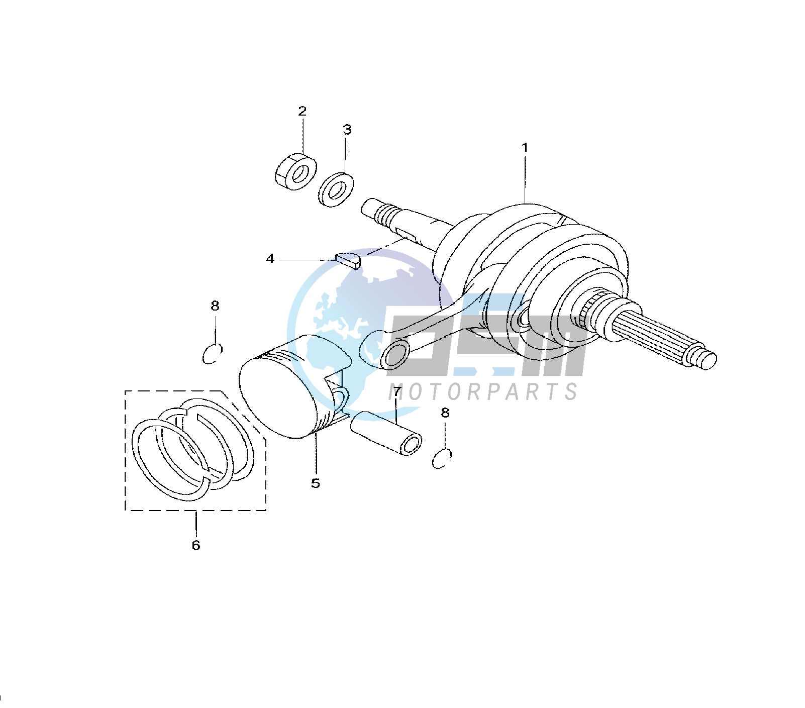 CRANKSHAFT AND PISTON