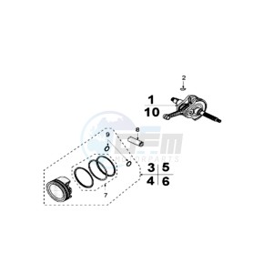 SAT 250 drawing CRANKSHAFT AND ZUIGER