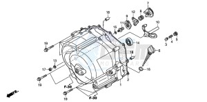 TRX250TE FOURTRAX ES drawing FRONT CRANKCASE COVER (TRX250TM)