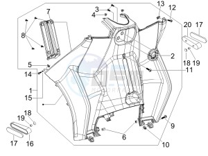 MP3 400 ie mic (USA) USA drawing Front glove-box - Knee-guard panel