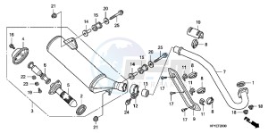 TRX450ERC drawing EXHAUST MUFFLER