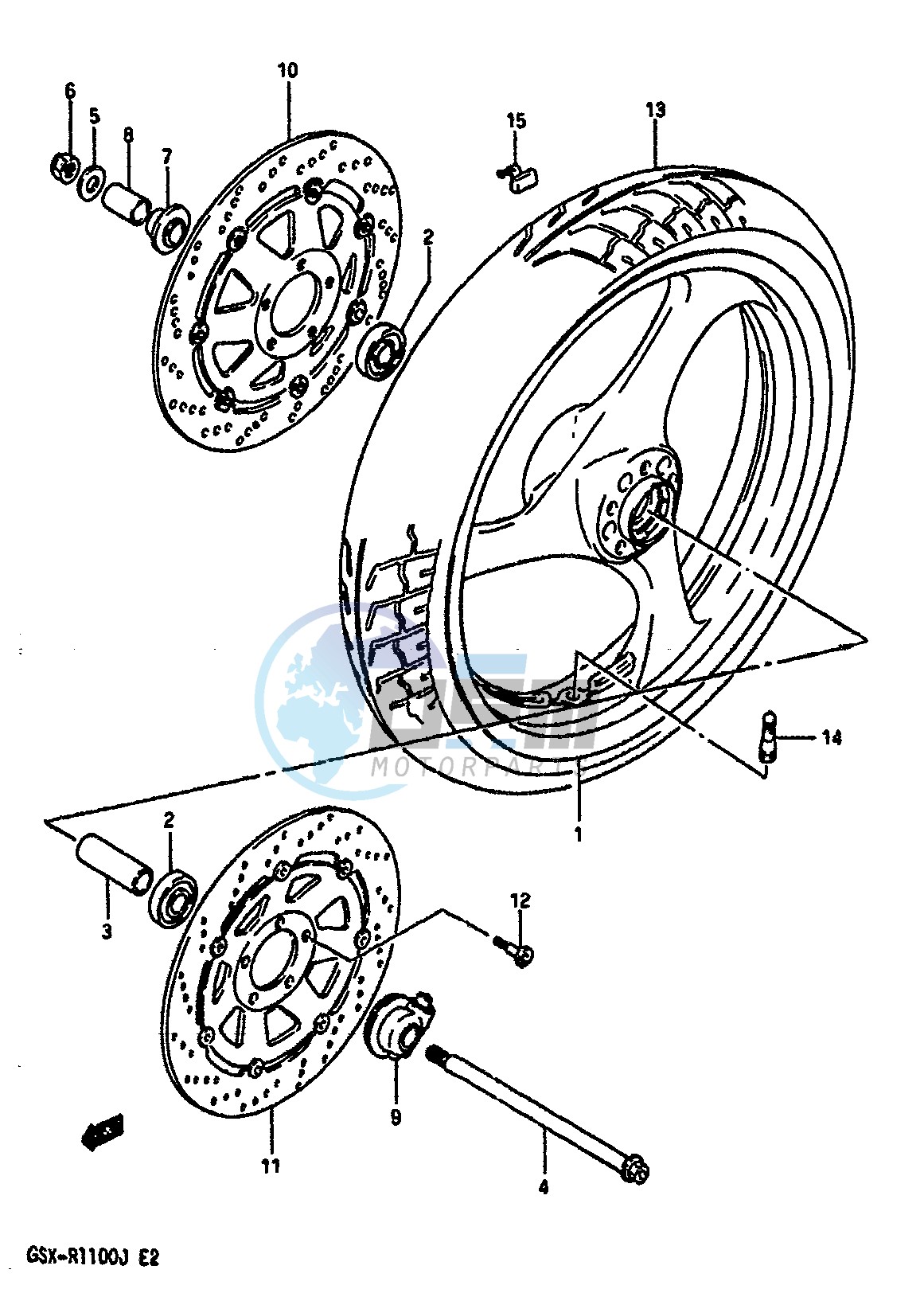 FRONT WHEEL (MODEL J)