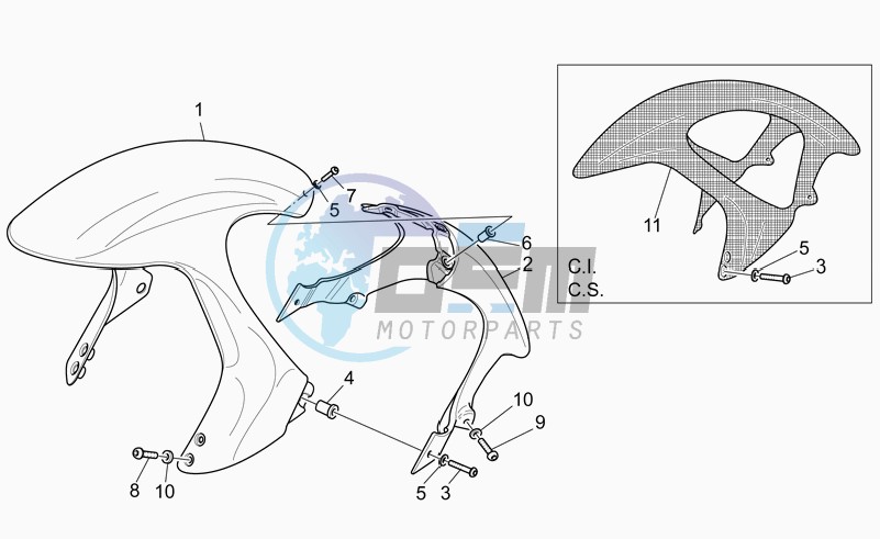 Front mudguard