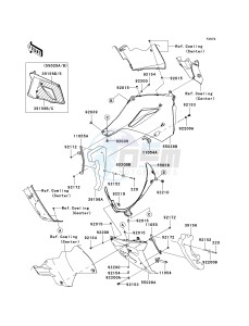 ZG 1400 A [CONCOURS 14 ABS] (8F-9F) A8F drawing COWLING LOWERS