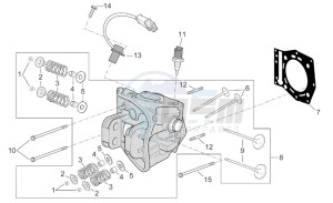 Scarabeo 500 drawing Cilinder head