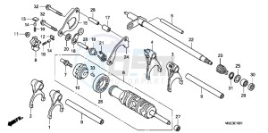 VFR1200FDD VFR1200F Dual Clutch UK - (E) drawing GEARSHIFT DRUM (VFR1200FD)