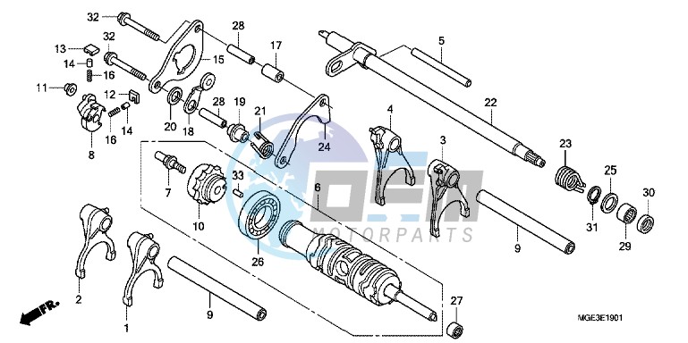 GEARSHIFT DRUM (VFR1200FD)