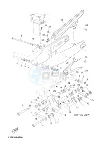 XT660ZA XT660Z ABS TENERE (2BE3 2BE3 2BE3) drawing REAR ARM