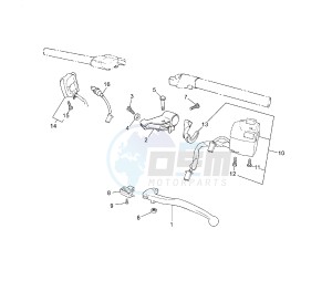 TZR 50 drawing HANDLE SWITCH AND LEVER