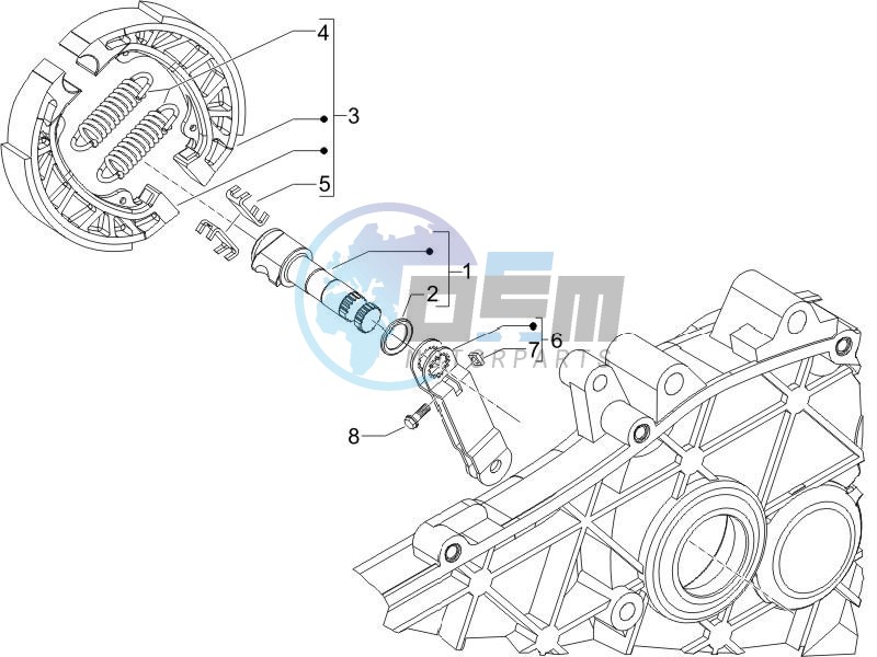 Rear brake - Brake jaw