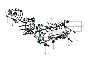 Fly 2T 50 drawing Crankcase cover