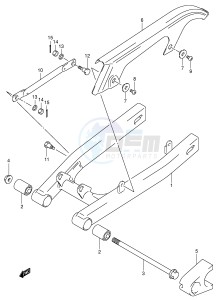 JR80 (P3-P28) drawing REAR SWINGING ARM