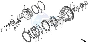 CB600F CB600F drawing CLUTCH