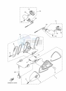 YBR125ESD (3D9B) drawing FLASHER LIGHT