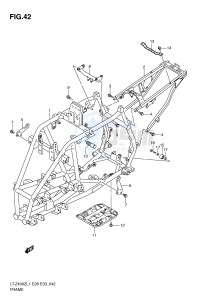 LT-Z400 (E28-E33) drawing FRAME (LT-Z400ZL1 E33)