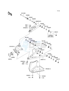 KVF 750 A [BRUTE FORCE 750 4X4] (A1) A1 drawing FRONT SUSPENSION