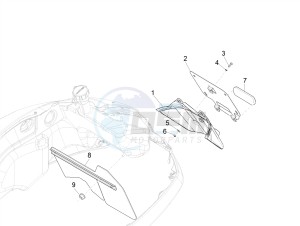 GTV 300 HPE SEI GIORNI IE E4 ABS (NAFTA) drawing Rear cover - Splash guard