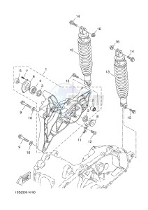 YPR400RA XMAX 400 ABS EVOLIS 400 ABS (1SD6 1SD6 1SD6 1SD6) drawing REAR ARM & SUSPENSION