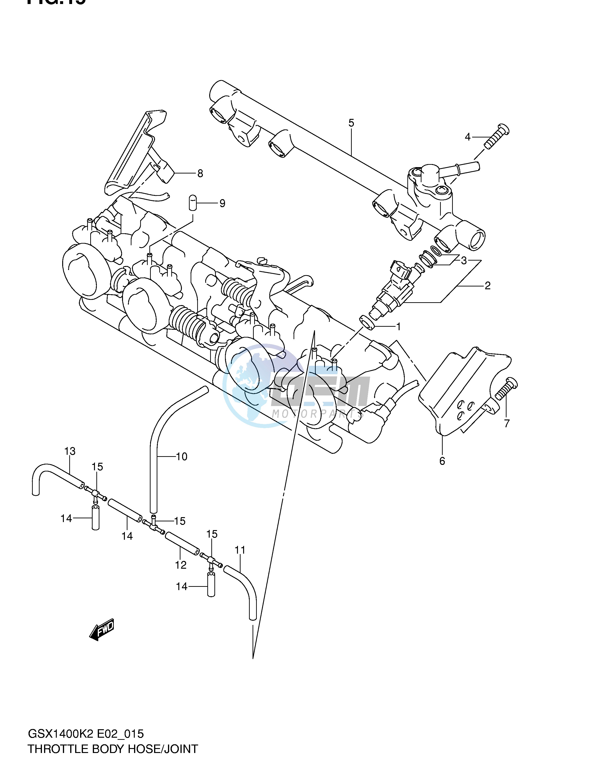 THROTTLE BODY HOSE JOINT (MODEL K2)