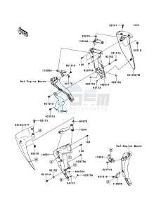 Z750 ABS ZR750MBF FR GB XX (EU ME A(FRICA) drawing Cowling Lowers