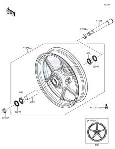 VERSYS 1000 KLZ1000BHF XX (EU ME A(FRICA) drawing Front Hub