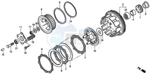 CB600F HORNET drawing CLUTCH