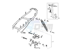 ATLANTIS O2 TWO CHIC - 50 cc drawing REAR SHOCK ABSORBER