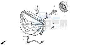 CB600F2 HORNET drawing HEADLIGHT (2)