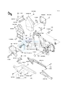 VN 800B [VULCAN 800 CLASSIC] (B6-B9) [VULCAN 800 CLASSIC] drawing FRAME FITTINGS