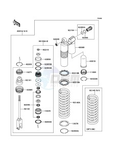 KX250F KX250ZEF EU drawing Shock Absorber(s)