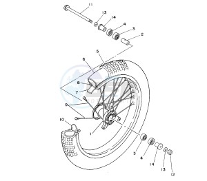 YZ 85 drawing FRONT WHEEL