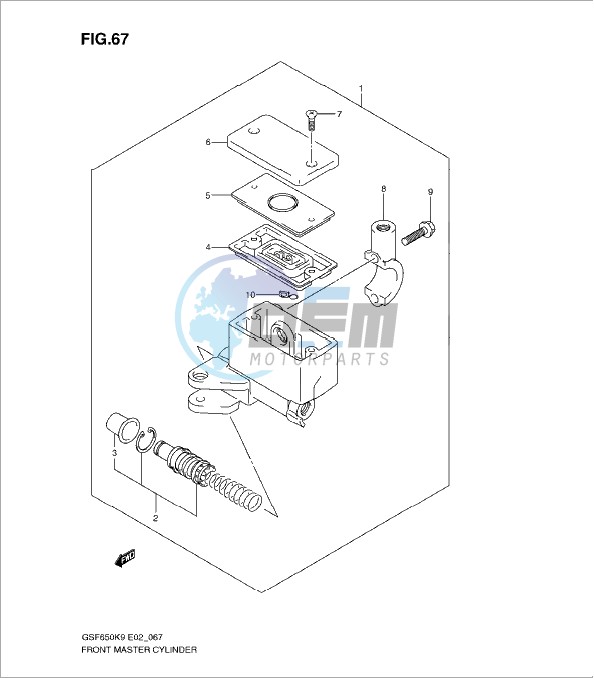 FRONT MASTER CYLINDER (GSF650K9/AK9/UK9/UAK9/L0/AL0/UL0/UAL0)