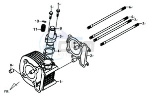 SYMPHONY 125 drawing CYLINDER / GASKETS