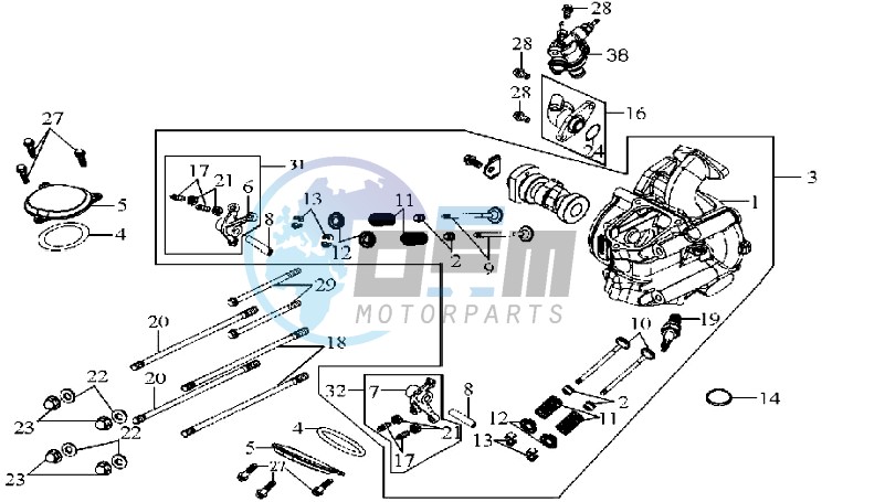 CYLINDER HEAD CPL   / THERMOSTAT