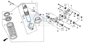 CRM50R drawing REAR CUSHION