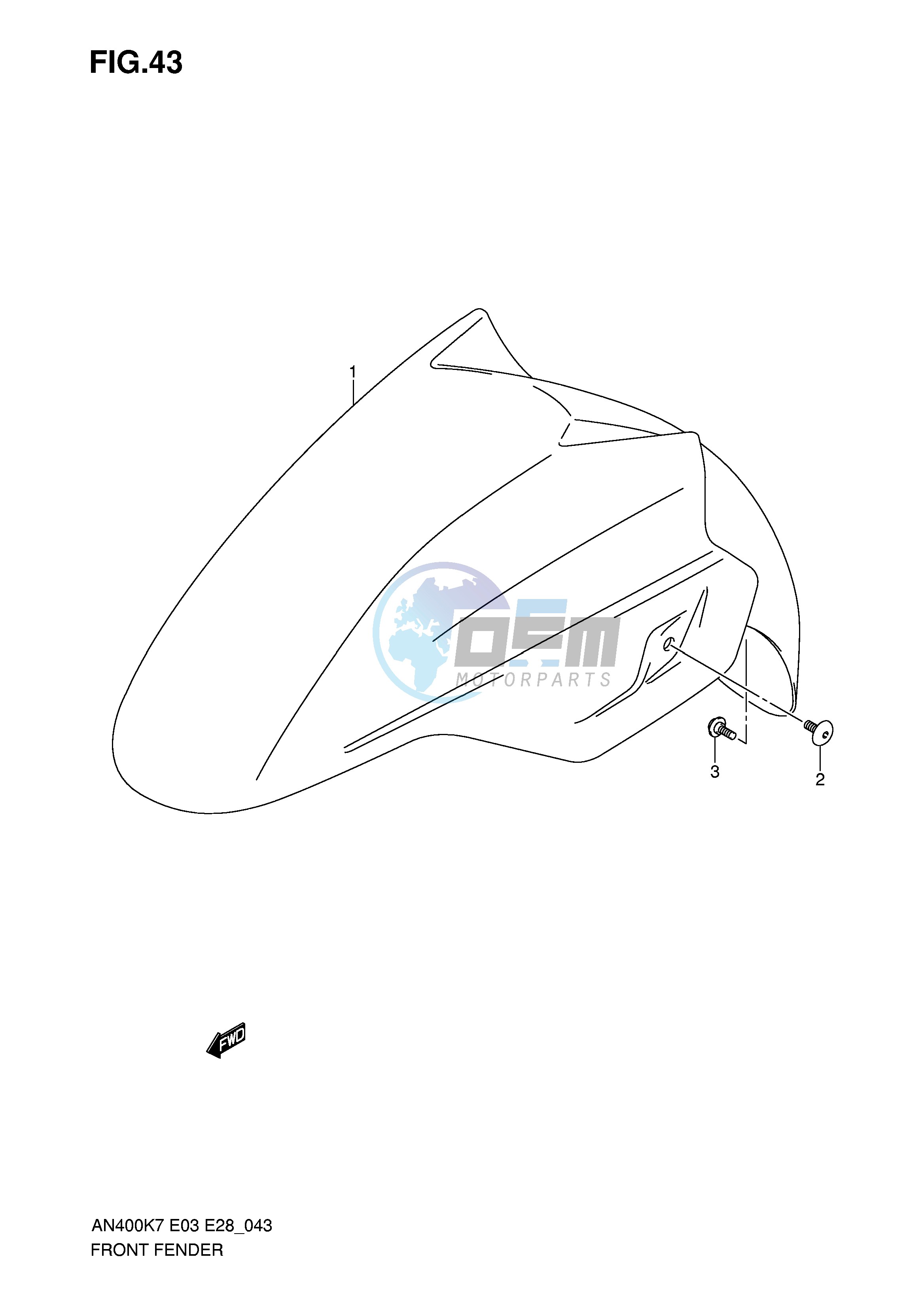 FRONT FENDER (MODEL K7 K8)