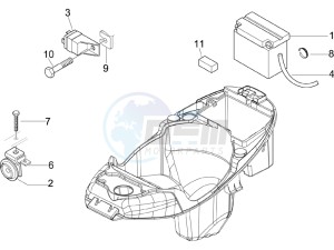 Liberty 50 2t Sport drawing Remote control switches - Battery - Horn