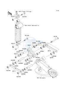 ZX 1000 D [NINJA ZX-10R] (D6F-D7FA) D7FA drawing REAR SUSPENSION