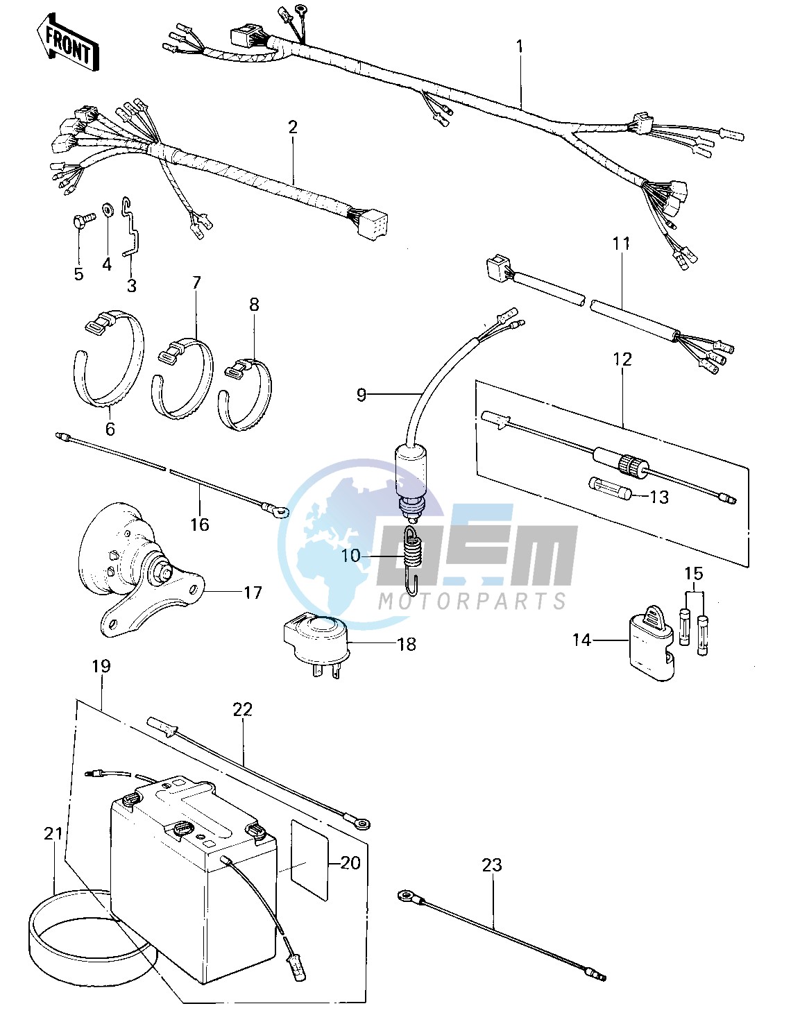 CHASSIS ELECTRICAL EQUIPMENT -- 78-79 KL250-A1_A1A_A2- -