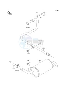 KAF 300 B [MULE 500] (B1-B2) [MULE 500] drawing MUFFLER-- S- -