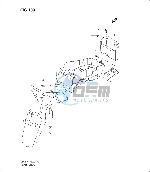 REAR FENDER (DL650L1 E2)